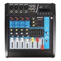 4CH POWERED 400W DESKTOP MIXER WITH BLUETOOTH 