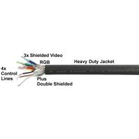 TRIPLE COAX +4 CABLE WIDE BANDWIDTH DOUBLE SHIELDED COMPUTER MONITOR VGA (RGB-HV) 