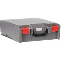 STORAGETEK LARGE ABS CASE GREY - CLEAR LID 
