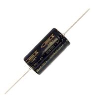 AXIAL ELECTROLYTIC GOLD CAPS - TAD Capacitor | Value: 100 µF | Size: 50mm x 25mmø | 500V | For Hobby | For PCB | For TV