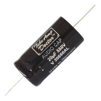 AXIAL ELECTROLYTIC Audio CAPS - TAD Capacitor | Value: 20 µF | Size: 49mm x 25mmø | 550V | For Hobby | For PCB | For TV