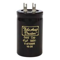 RADIAL ELECTROLYTIC GOLD CAPS - TAD Capacitor | Value: 47 µF | Size: 50mm x 30mmø | 500V | For Hobby | For PCB | For TV