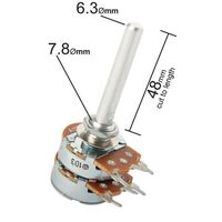 0.25W Dual Log Carbon Potentiometer | Value: 100k Ohm | For Hobby | For PCB | For TV