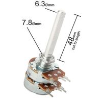 0.25W Dual Linear Carbon Potentiometer | Value: 100k Ohm | For Hobby | For PCB | For TV