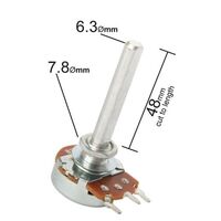 0.25W Linear Carbon Potentiometer | Value: 100k Ohm | For Hobby | For PCB | For TV