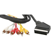 SCART BREAK-OUT COMPOSITE RCA & STEREO I/O 