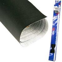 .7 x 2m Mini Roll Black Vinyl Course Grain 
