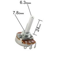 0.25W Log Carbon Potentiometer | Value: 1M Ohm | For Hobby | For PCB | For TV