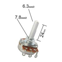 0.25W Linear Carbon Potentiometer | Value: 25k Ohm | For Hobby | For PCB | For TV 