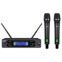 UHF DUAL WIRELESS MICROPHONES WITH RECEIVER - SONKEN WM4000NC 