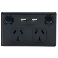 2 OUTLET GPO POWER POINT WITH DUAL USB 