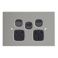 Tesla HORIZONTAL WALL POWER OUTLET 10A + SWITCH  spare part
